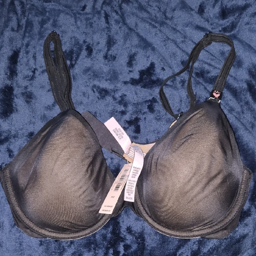 Victoria's Secret Angelight Lined Perfect Black Full-Coverage Bra